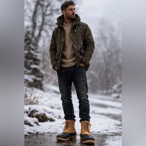 NWOT JBU Men's Boots Tan and Black Waterproof